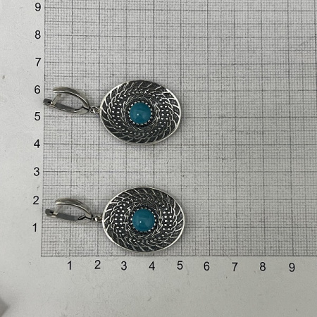 Серебряные серьги София  